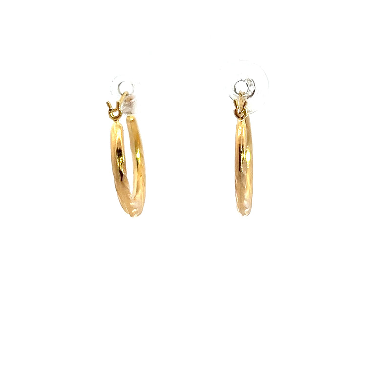 14K YG Twisted Hoop Earrings