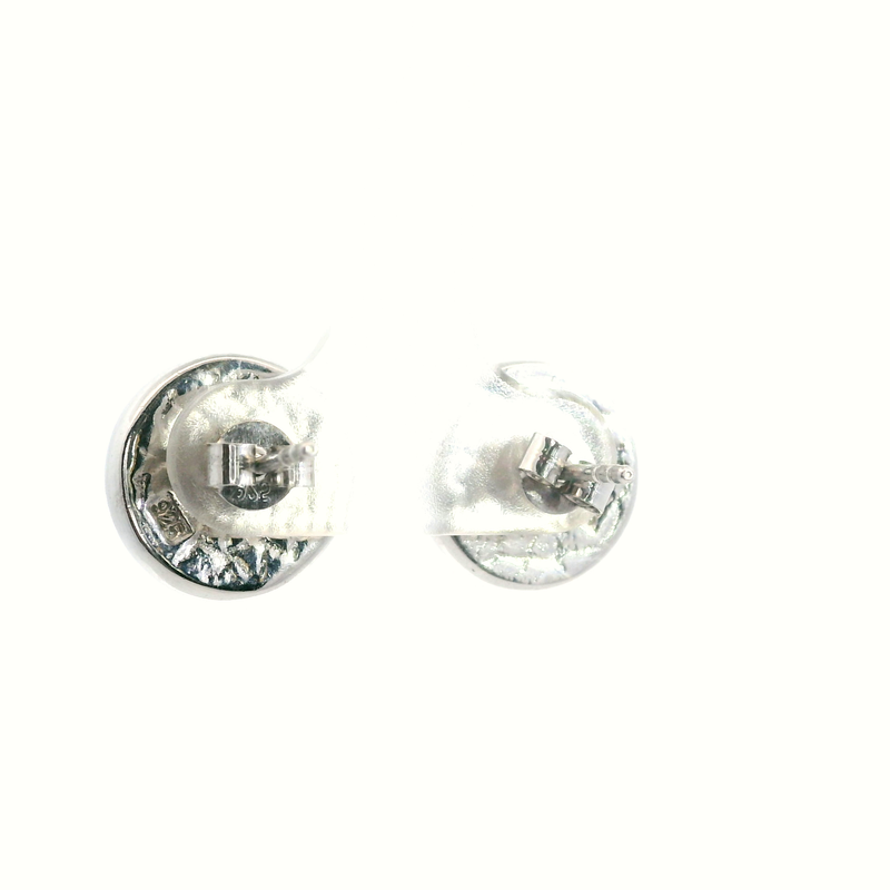Sterling Silver Onyx & MOP Inlay Earrings