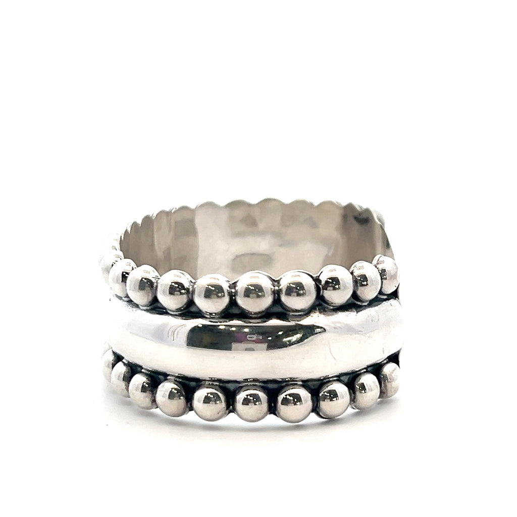 Sterling Silver Wide Cuff Bracelet