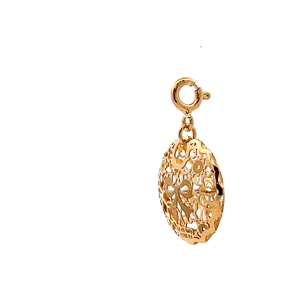 14K YG Filigree Pendant