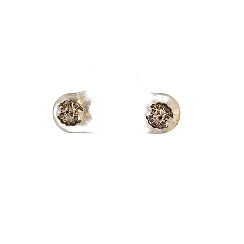 14K WG Sapphire & Diamond Stud Earrings