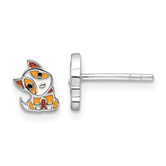 Sterling Silver Children's Dog Earrings