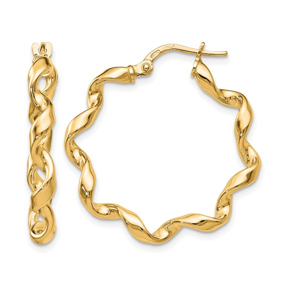 Sterling Silver Gold Plated Hoops