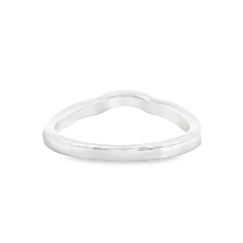 14K WG CURVED DIAMOND BAND