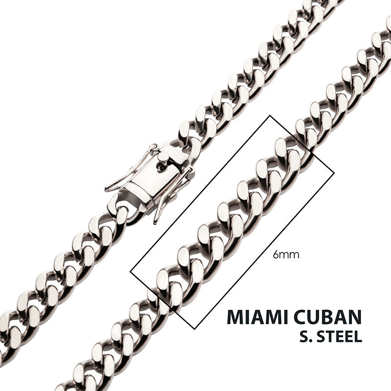 6mm Stainless Steel Miami Cuba