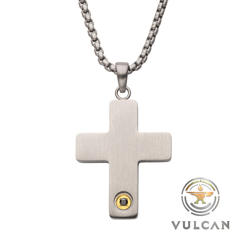 Black Sapphire Steel Cross