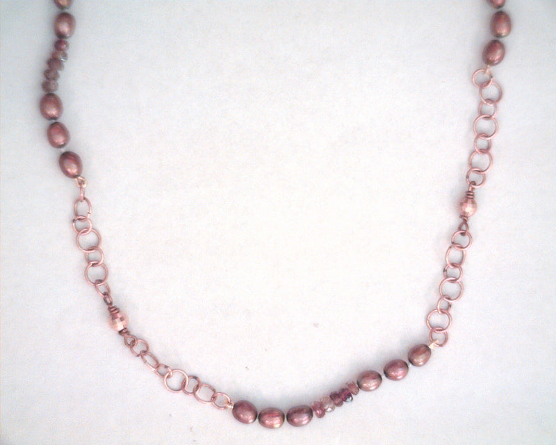 PEARL & ANDALUSITE NECKLACE W/