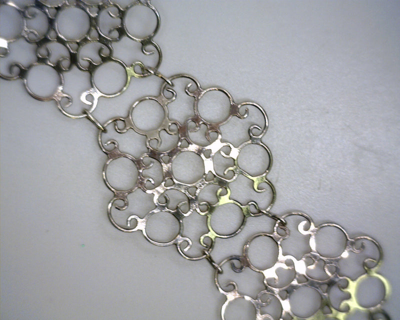 Sterling Silver Open Design Bangle Bracelet