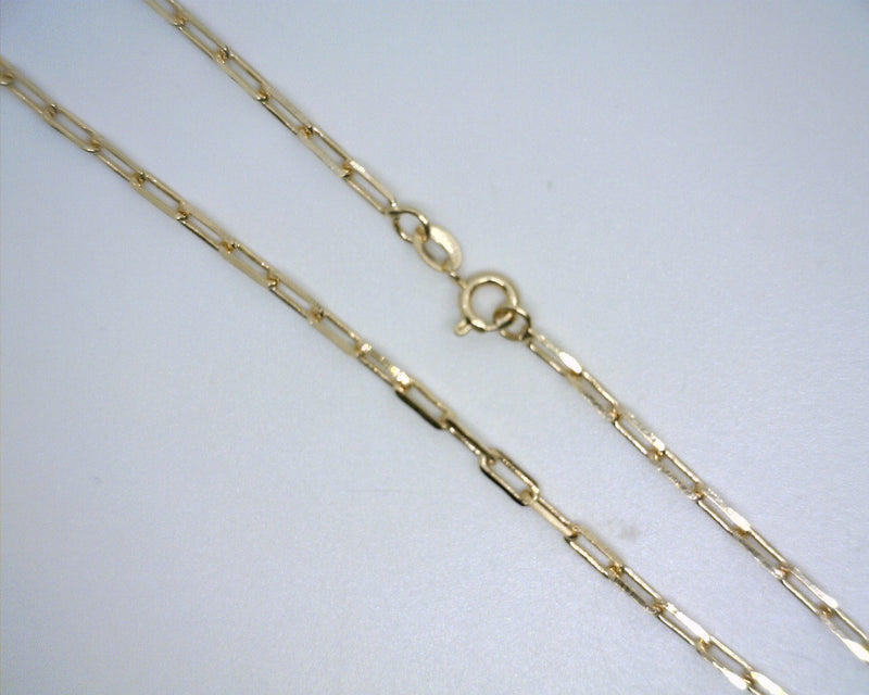 Gold Overlay over Brass Paperclip Chain 15.5