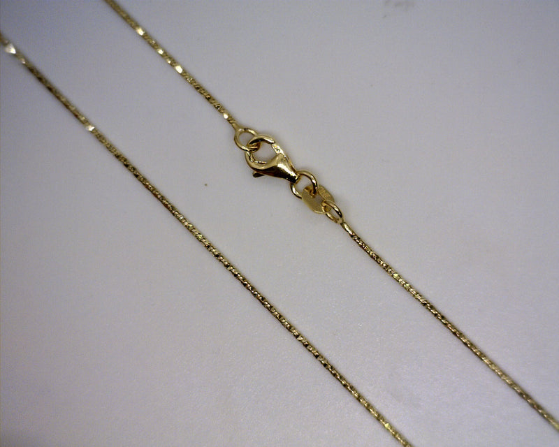 10K Yellow Gold 18" Diamond Cut Snake Chain