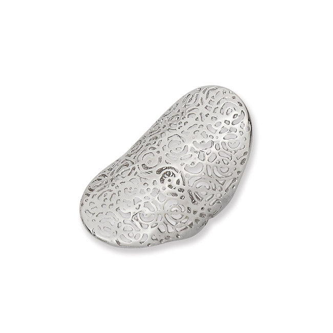 STERLING SILVER WIDE FLORAL PA