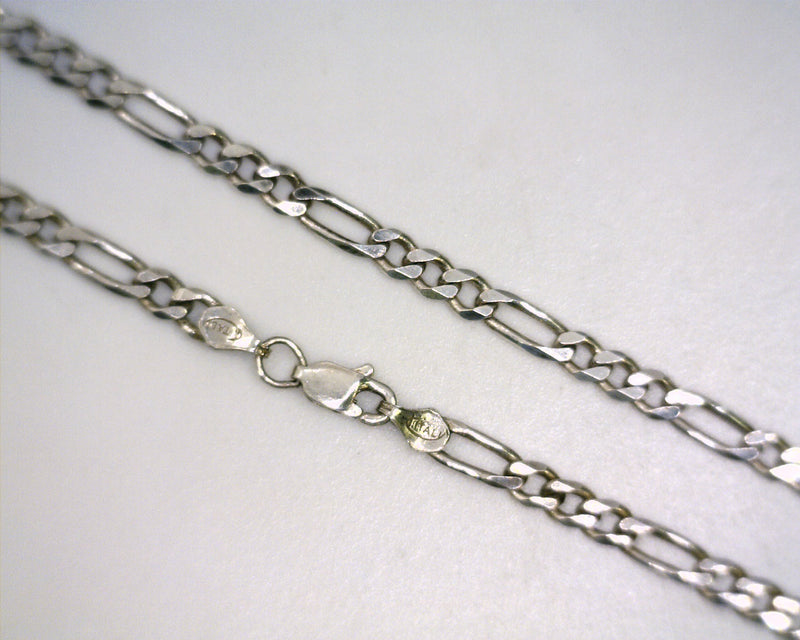 Sterling Silver 27" Figaro Chain