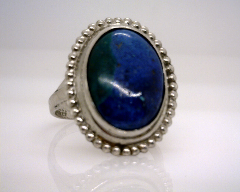 STERLING SILVER LAPIS & MALACH