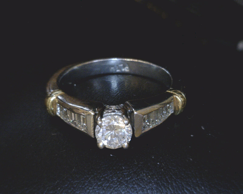 PLATINUM /18K DIAMOND ENGAGEMENT RING