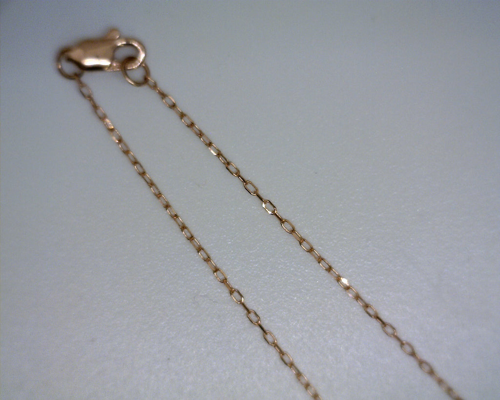 14K RG Curved Diamond Bar Necklace 0.25 CT TW