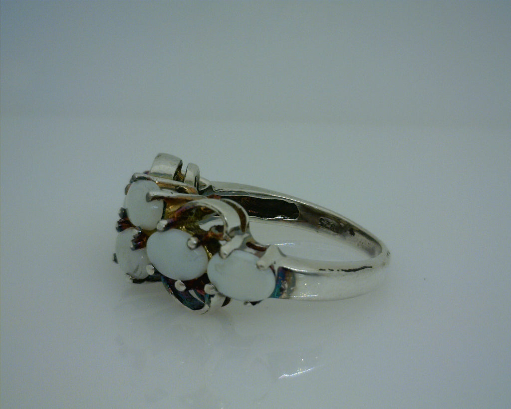 Estate Sterling SIiver Opal Ring Size 7.25