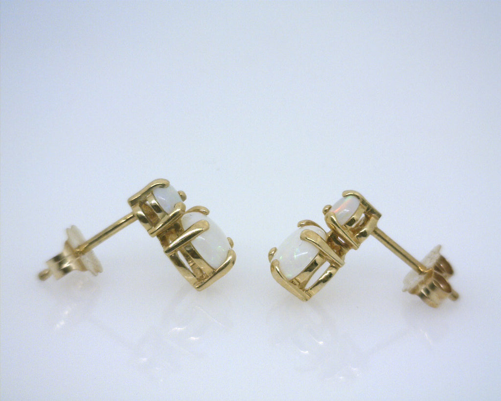 14K YG Opal Earrings