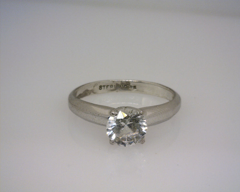 SS CZ Solitaire Ring