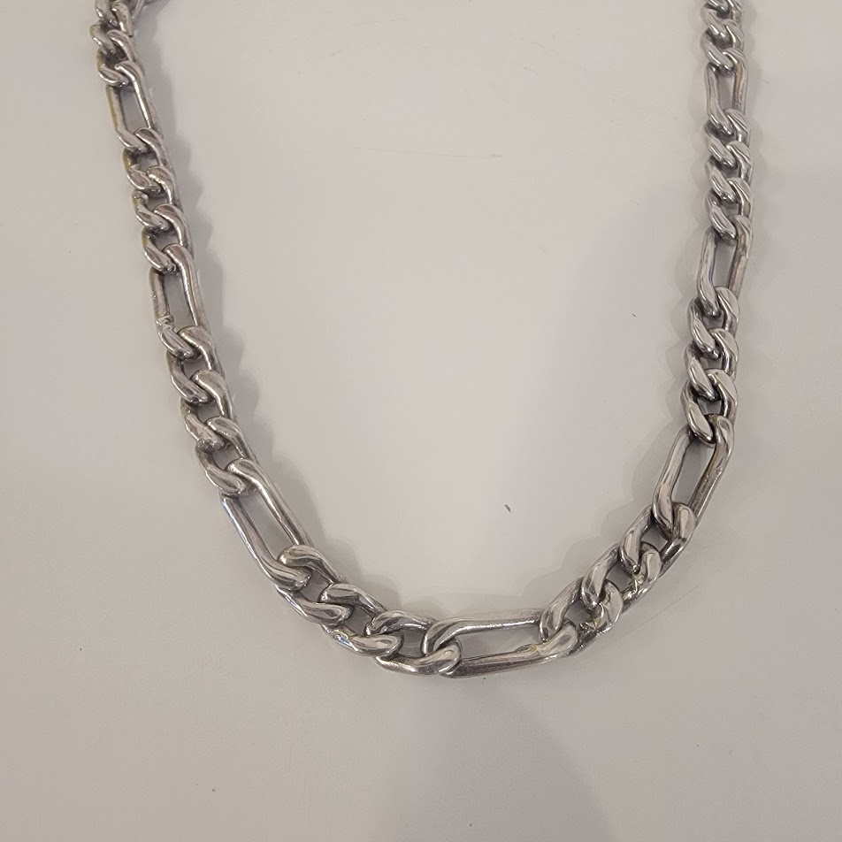 Sterling Silver Figaro Link Chain 17"