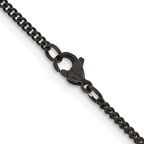 22" Black Plated Stainless Steel Chain