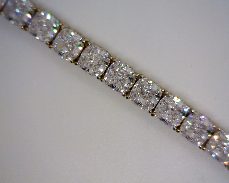Yellow Gold Plated Silver CZ Tennis Bracelet 8