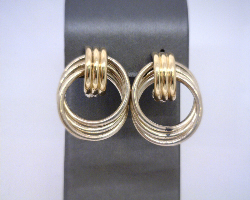 Sterling Silver & Gold Plated Clip On Earrings