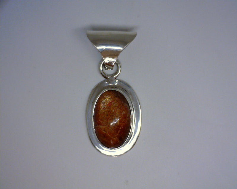 STERLING SILVER GOLDSTONE PEND