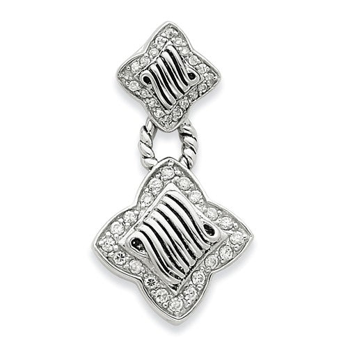 STERLING SILVER ANTIQUED CZ PE