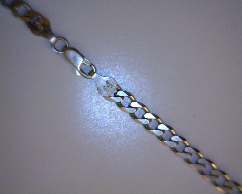 STERLING SILVER CURB LINK CHAI