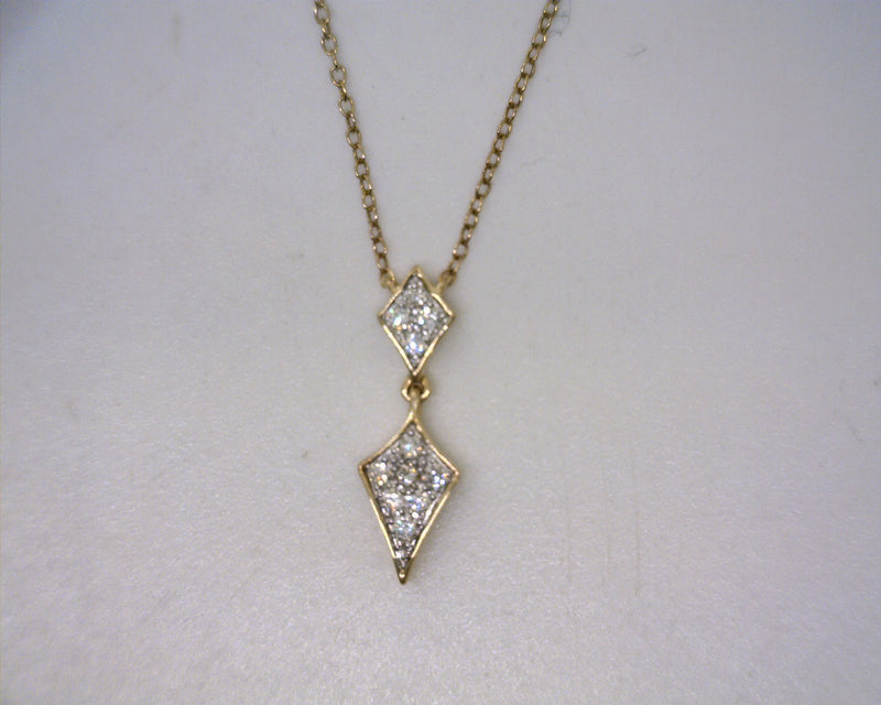 10K YG Diamond Necklace 0.26 CT TW