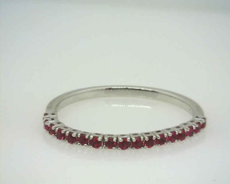 14K WG Flexible Ruby Stack band 0.23 CT TW