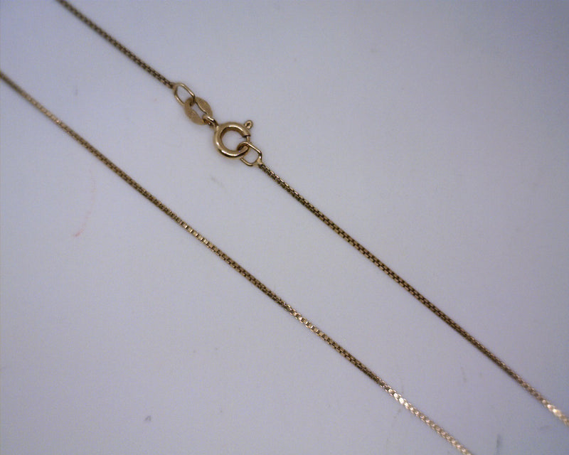 Gold Plated Sterling Silver Box Chain 18"
