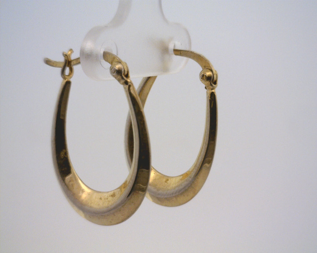 Sterling Silver & Gold Plated Hoop Earrings