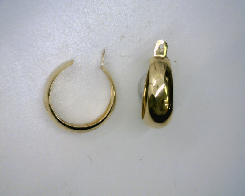 14K Yellow Gold Hoop Jacket Earrings