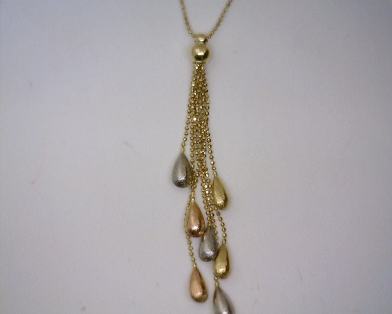 14K Tri Color Gold Necklace
