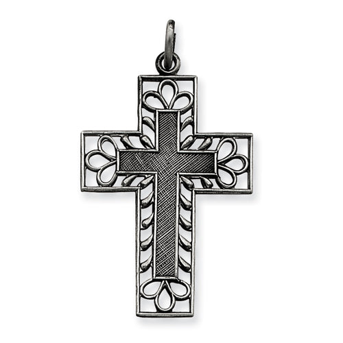 STERLING SILVER ANTIQUED CROSS
