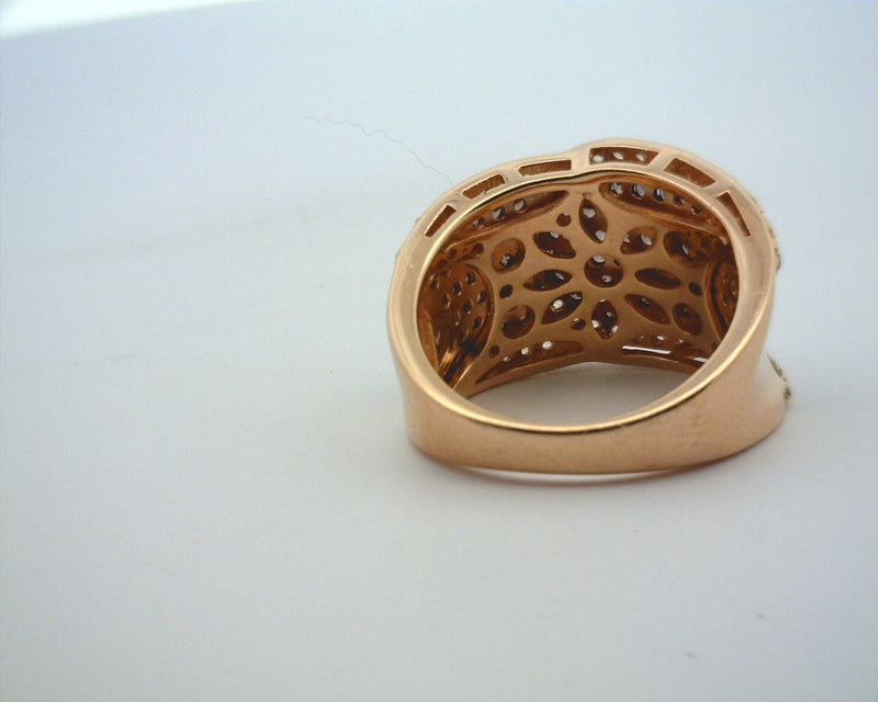Sterling Silver & Rose Gold Plated CZ Ring