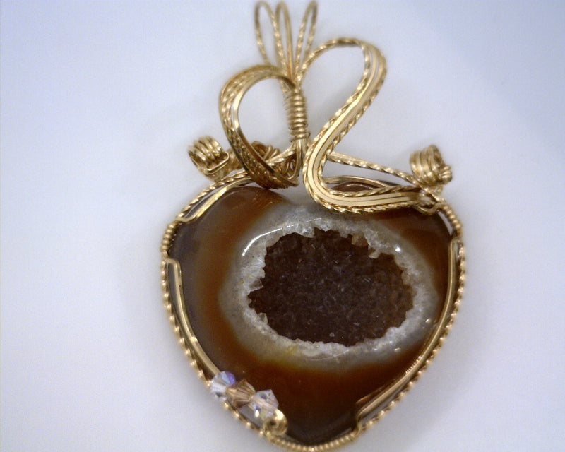GOLD PLATED WIRE WRAPPED HEART