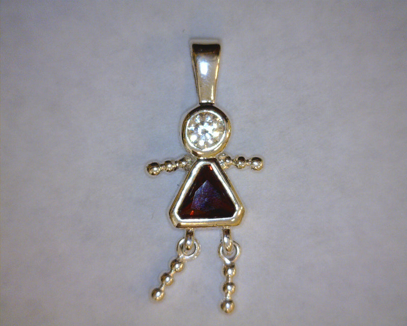 STERLING SILVER RED CHILD CHAR