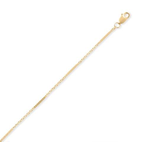 Gold Filled Dapped Cable Chain 18"