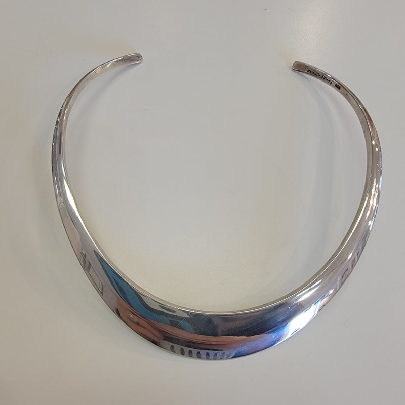 Sterling Silver Heavy Collar Necklace